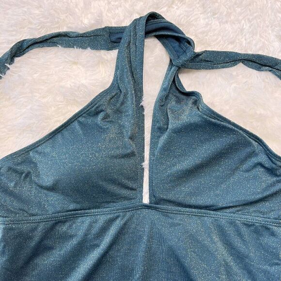 NEW JNY Jones New York Metallic Shimmer One-Piece Swimsuit Bodysuit - Picture 5 of 9